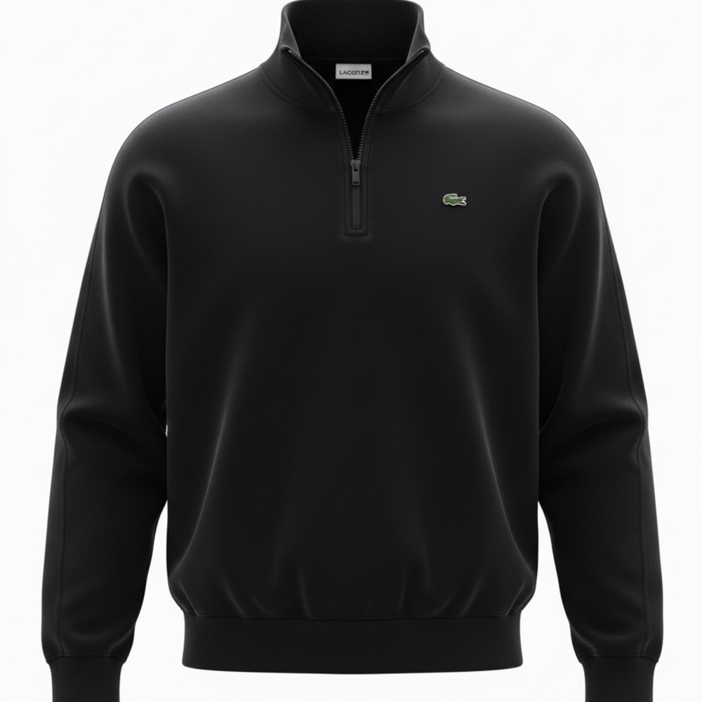 Lacoste Men's Black Zip-Up Sweater